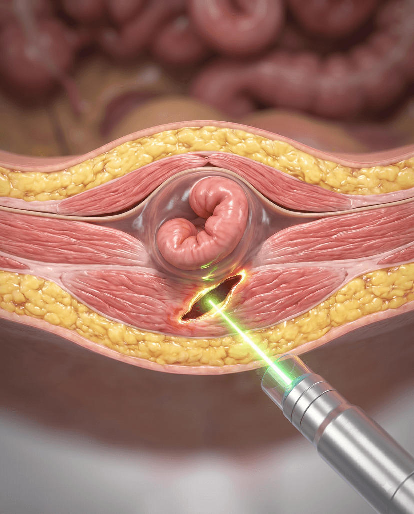 Keyhole 3D Mesh Treatment for Hernia